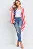 USA FLAG PRINT KIMONO WRAP SCARF