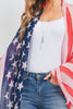 USA FLAG PRINT KIMONO WRAP SCARF