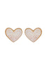 HEART DRUZY STUD EARRINGS