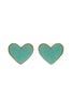 HEART DRUZY STUD EARRINGS