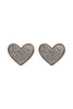 HEART DRUZY STUD EARRINGS