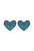 HEART DRUZY STUD EARRINGS