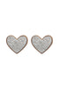 HEART DRUZY STUD EARRINGS