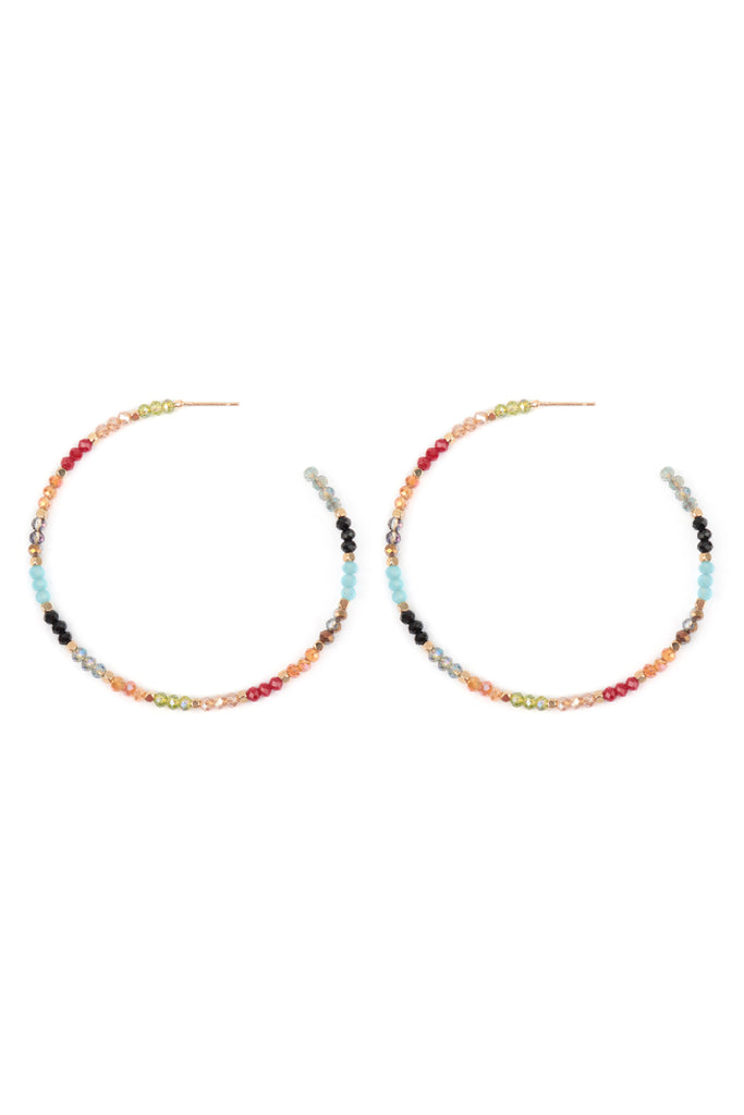 RONDELLE BEADS HOOP EARRINGS