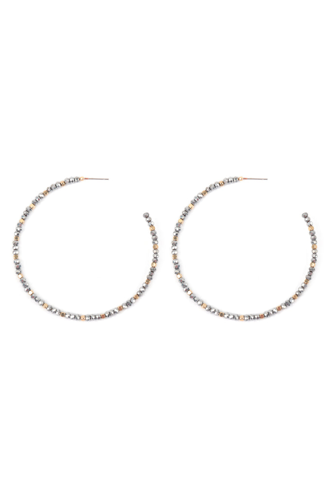 RONDELLE BEADS HOOP EARRINGS