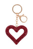 OPEN HEART SHAPE RHINESTONE KEYCHAIN