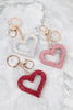 OPEN HEART SHAPE RHINESTONE KEYCHAIN