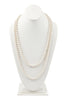 2 LINE PEARL BEADS LONG NECKLACE