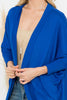 Solid Dolman Sleeve Open Cardigan with Side Pocket