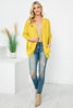 Solid Dolman Sleeve Open Cardigan with Side Pocket