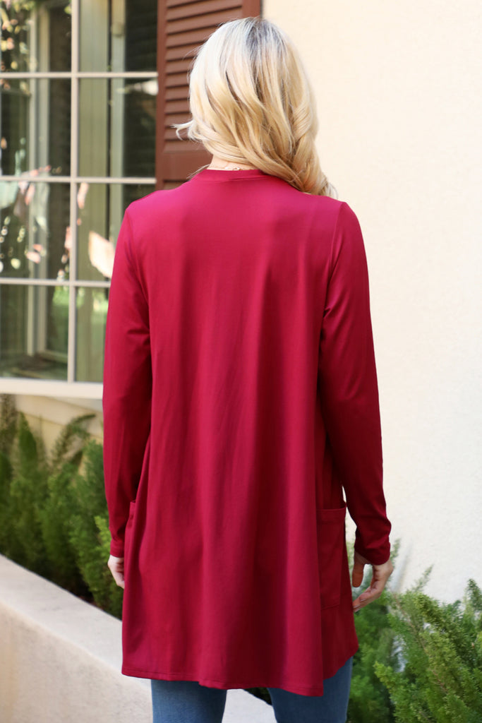 Long Sleeve Solid Cardigan