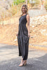 SOLID SLEEVELESS MAXI DRESS