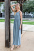 SOLID SLEEVELESS MAXI DRESS