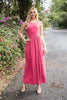 SOLID SLEEVELESS MAXI DRESS