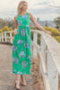 FLORAL SLEEVELESS MAXI DRESS