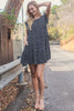 PEBBLE RUFFLE SLEEVE TIERED MINI DRESS