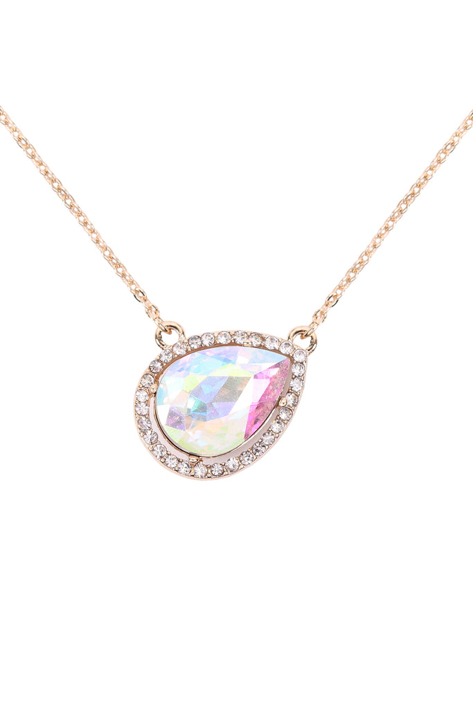 TEARDROP SHAPE PENDANT NECKLACE