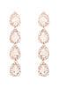 25801 - FOUR PEAR SHAPED RHINESTONE DROP LINKED EARRINGS