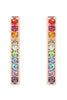 26348 - RAINBOW BAR SHAPE RHINESTONE EARRINGS