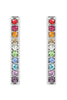 26348 - RAINBOW BAR SHAPE RHINESTONE EARRINGS