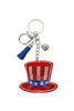 31473 - UNCLE SAM FLAG HAT KEYCHAIN