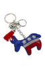 31474 - DEMOCRATS FLAG DONKEY KEYCHAIN