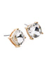 AE0088 - GLASS CUSHION POST EARRINGS