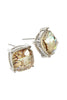 AE0088 - GLASS CUSHION POST EARRINGS