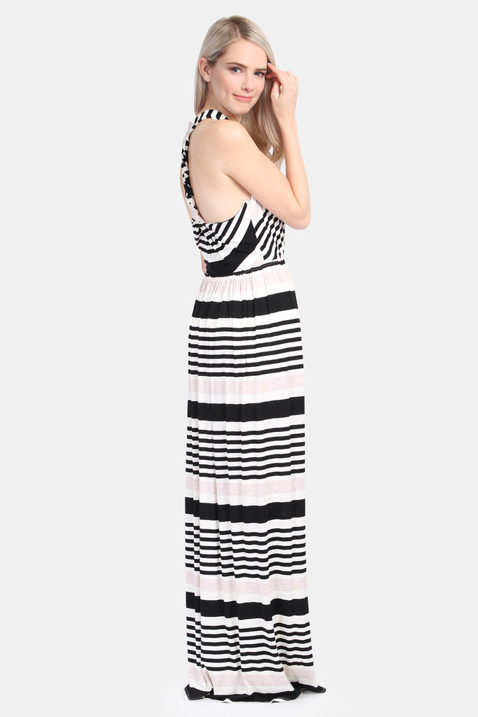 T-strap Back Sleeveless Maxi Dress