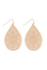 E1094 - FILIGREE TEARDROP HOOK EARRINGS