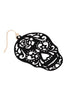 E7933- (HALLOWEEN) SKULL COLOR COATING FILIGRREE EARRINGS