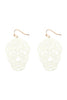 E7933- (HALLOWEEN) SKULL COLOR COATING FILIGRREE EARRINGS