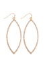 OPEN MARQUISE SHAPE PAVE EARRINGS