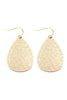 E8359 - HAMMERED CAST TEARDROP EARRINGS