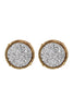 FE1921 - DRUZY ROUND POST EARRINGS