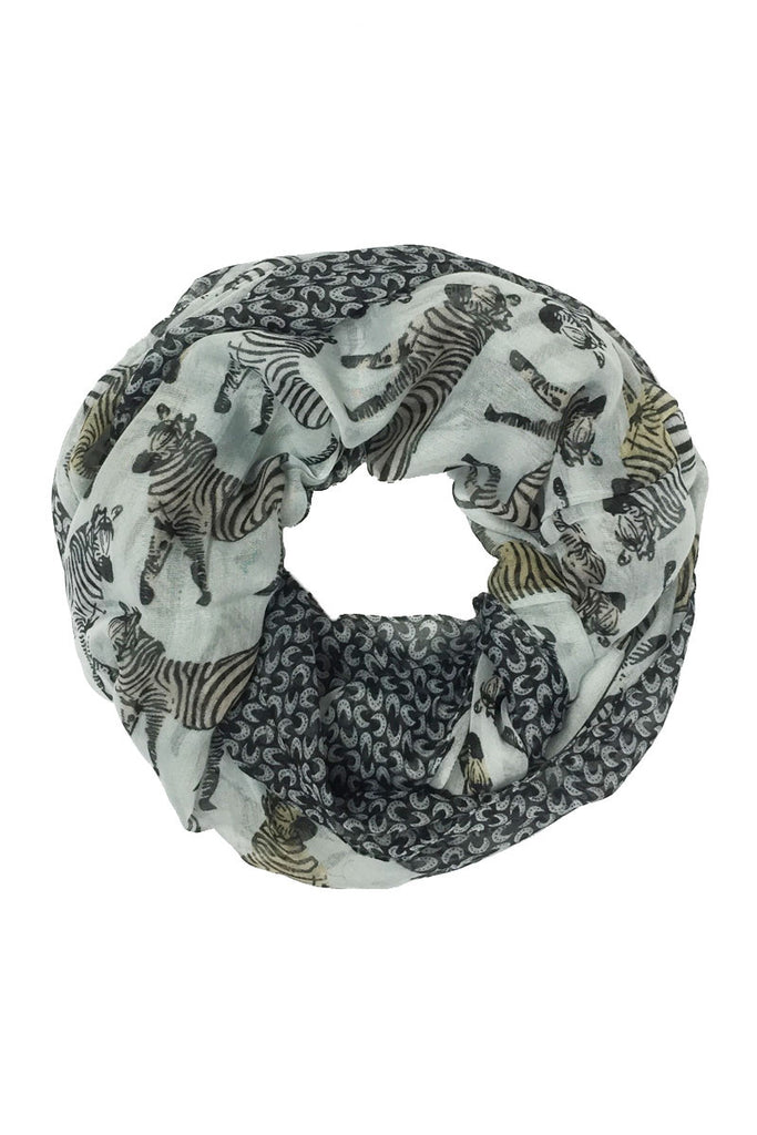 Zebra Print Infinity Scarf