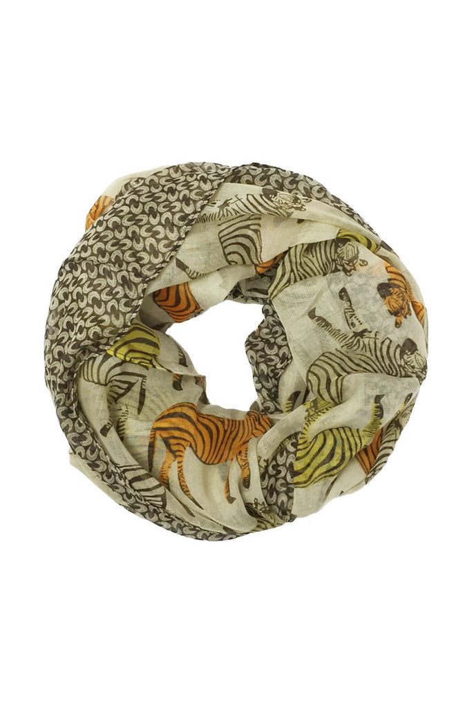 Zebra Print Infinity Scarf