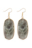 NATURAL OVAL STONE EARRINGS