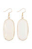 NATURAL OVAL STONE EARRINGS