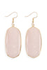 NATURAL OVAL STONE EARRINGS