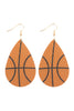 Sports Leather Teardrop Earrings