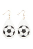 Sports Leather Teardrop Earrings