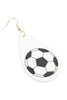 Sports Leather Teardrop Earrings