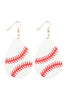 Sports Leather Teardrop Earrings