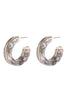 OPEN CIRCLE FACETED ACETATE EARRINGS