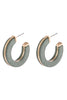 OPEN CIRCLE FACETED ACETATE EARRINGS