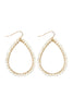 HDE2856 - WIRE TEARDROP GLASS BEADS HOOK EARRINGS