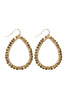 HDE2856 - WIRE TEARDROP GLASS BEADS HOOK EARRINGS