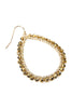 HDE2856 - WIRE TEARDROP GLASS BEADS HOOK EARRINGS