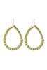 HDE2856 - WIRE TEARDROP GLASS BEADS HOOK EARRINGS